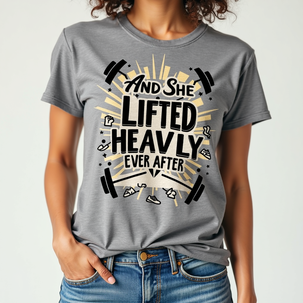 And She Lifted Heavily Ever After﻿ t-shirt